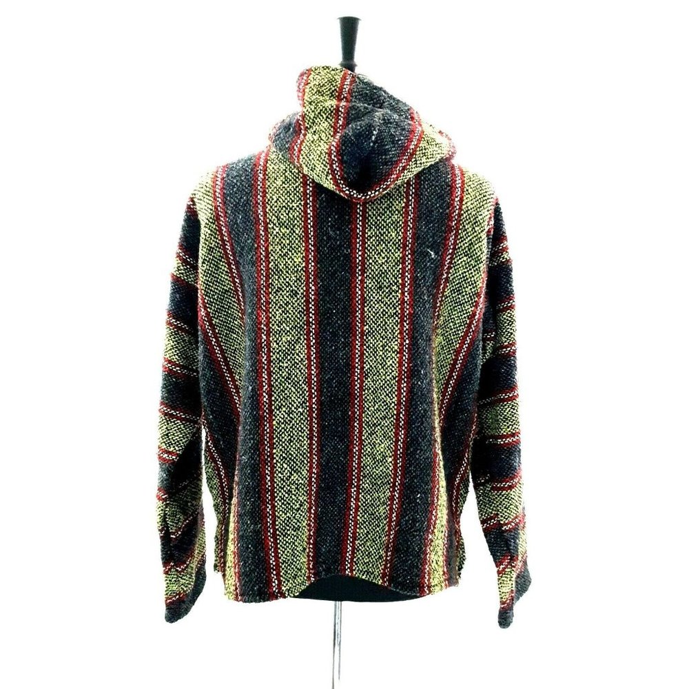 Mexican Baja Hoodie Mens XL Jumper Festival Hippie Boho Holiday Artesanias Vega - Picture 7 of 10
